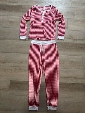 Auden Red & White Stripe Long Sleeve Pajama Set